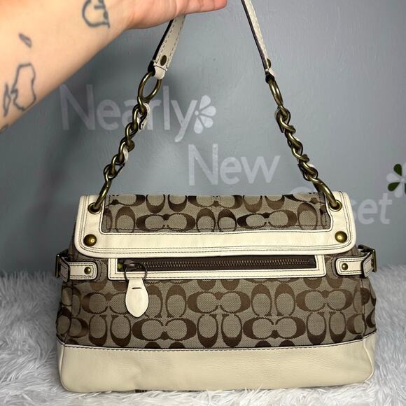 y2k COACH Legacy 2007 Leigh Turnlock Shoulder Bag - Picture 3 of 16